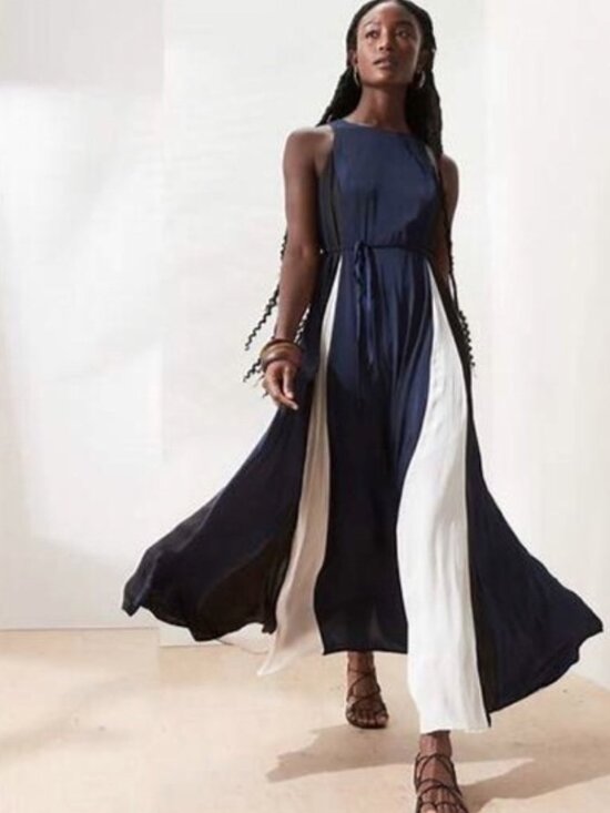 Banana Republic Dresses & Skirts - Banana Republic Factory Colorblock Panel Maxi Dress